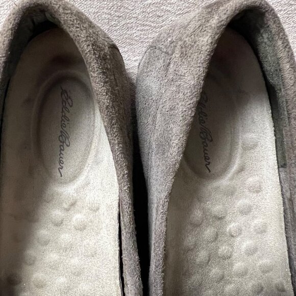 Eddie Bauer Casual Gray Suede Leather Slip On Loafer Sz 10 - Picture 3 of 8